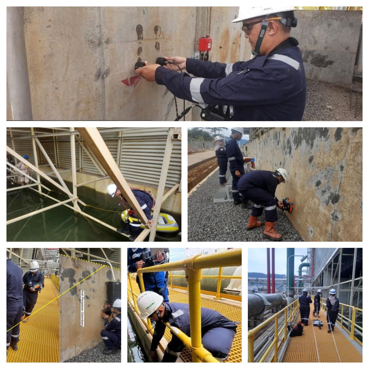 Proses assessment NDT pada struktur Water Cooling Basin-Canal di fasilitas energi